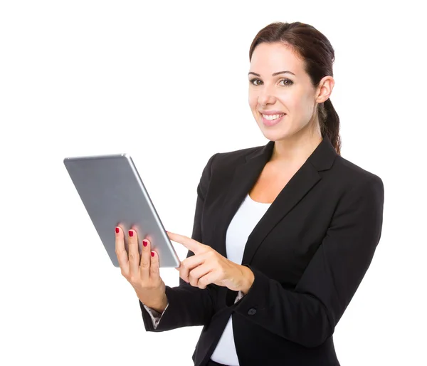 Businesswoman using digital tablet — Stock Photo, Image