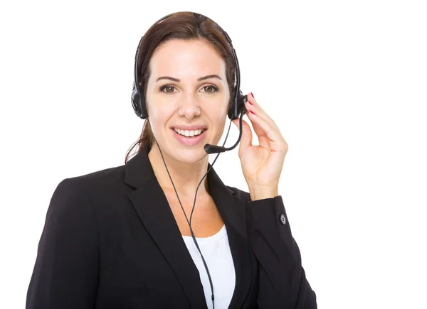 Operadora de Atendimento ao Cliente Feminina — Fotografia de Stock