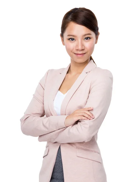 Businesswoman with arms crossed — Stock Photo, Image