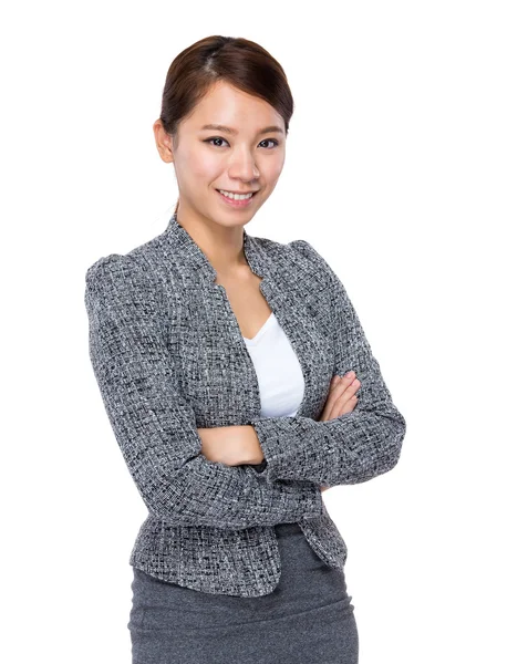 Businesswoman with arms crossed — Stock Photo, Image