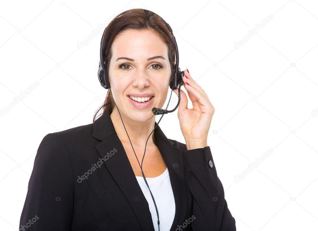 Female customer service operator