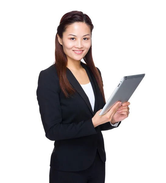 Businesswoman using digital tablet — Stock Photo, Image