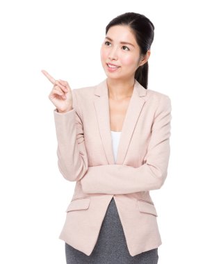 iş kadını ile parmak noktası