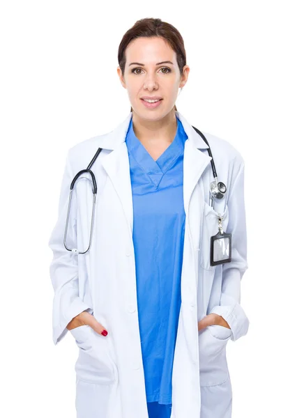 Medico donna con stetoscopio — Foto Stock