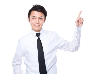 işadamı ile parmak noktası