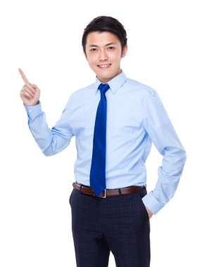 işadamı ile parmak noktası