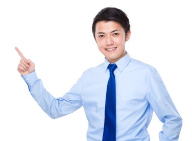 işadamı ile parmak noktası