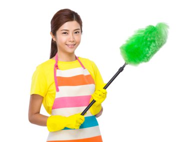 Fırça ile ev hanımı