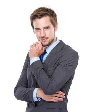 Handsome confident businessman