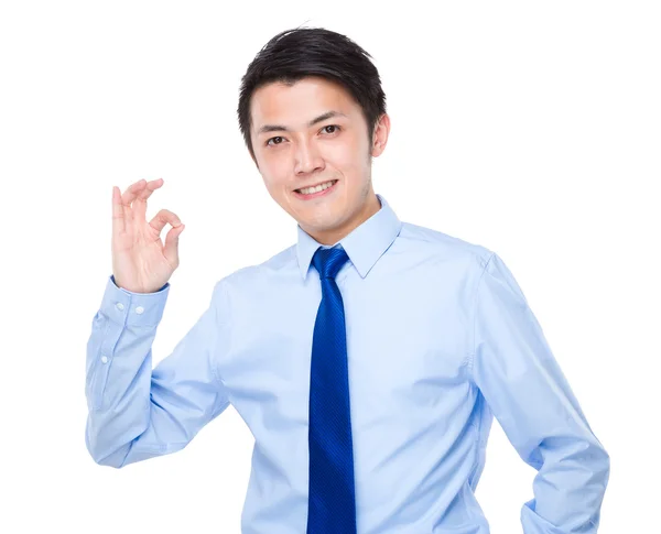 Businessman with ok sign — Stock Photo, Image