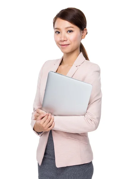 Mujer de negocios con portátil — Foto de Stock