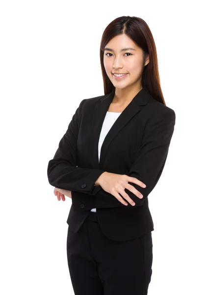 Young businesswoman with arms crossed — Stock Photo, Image