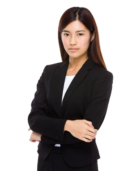 Young businesswoman with arms crossed — Stock Photo, Image