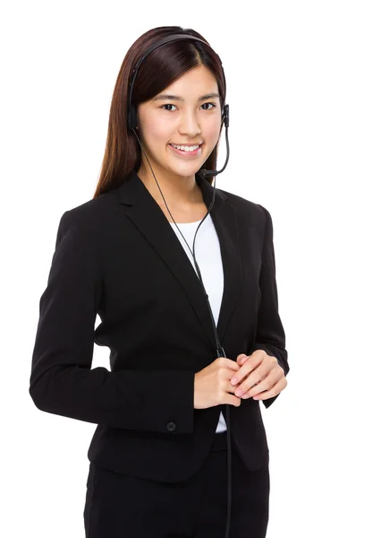 Female call centre operator — Stock Photo, Image