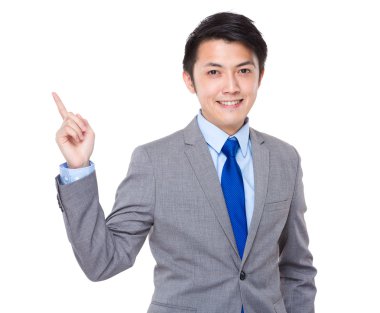 işadamı ile parmak noktası