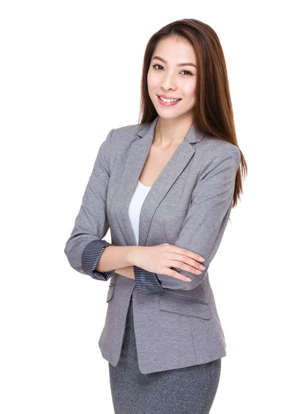 Businesswoman with arms crossed — Stock Photo, Image