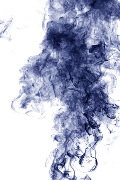 Fumo azul sobre branco — Fotografia de Stock