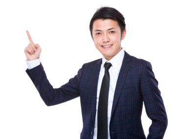 işadamı ile parmak noktası