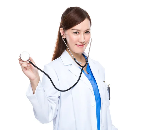 Woman doctor with stethoscope — Stock Photo, Image