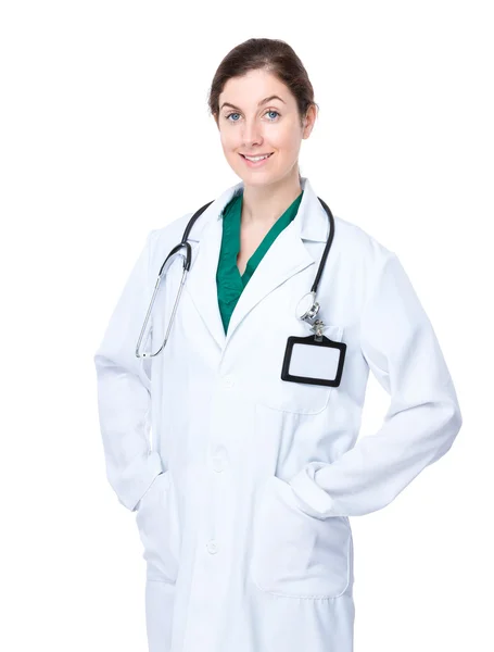 Medico donna con stetoscopio — Foto Stock