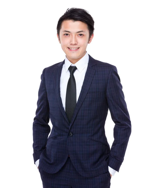 Young confident handsome businessman — Stock Photo, Image