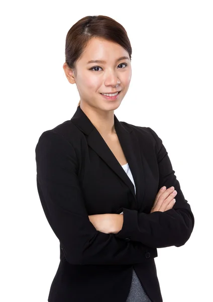 Confident businesswoman with arms crossed — Stock Photo, Image