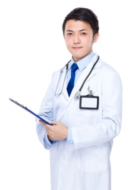 Pano ile erkek doktor