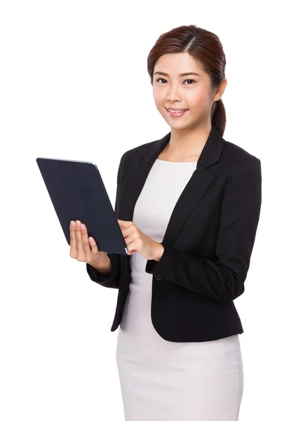 Businesswoman using digital tablet — Stock Photo, Image