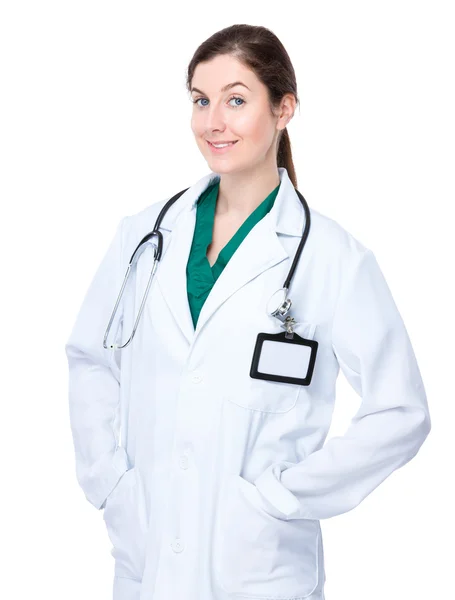 Medico donna con stetoscopio — Foto Stock