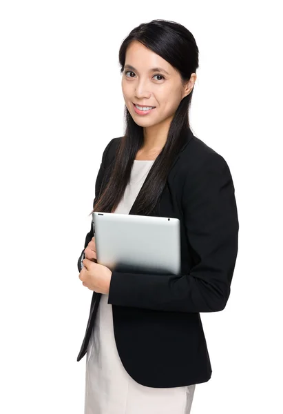 Business woman with tablet — Stock Photo, Image
