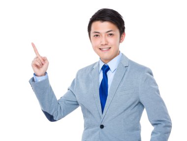 işadamı ile parmak noktası