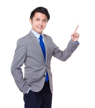 işadamı ile parmak noktası