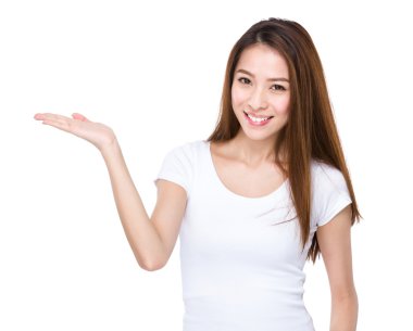 Açık el plam kadınla