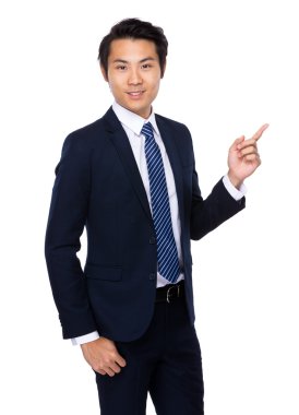 işadamı ile parmak noktası