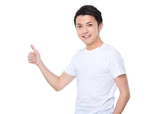 Young man with thumb up — Stock Photo, Image