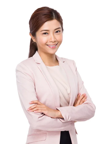 Asian businesswoman with arms crossed — Stock Photo, Image