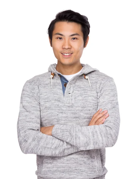 Young man with arms crossed — Stock Photo, Image