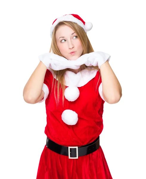 Girl with Christmas dressing — Stock Photo, Image