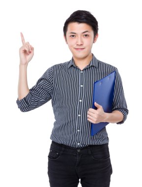 işadamı ile parmak noktası