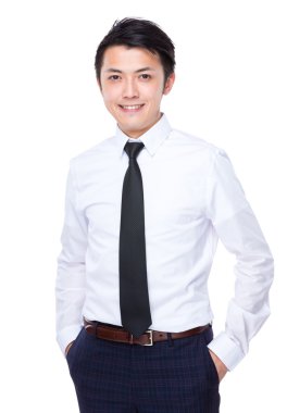 Kendine güvenen genç işadamı