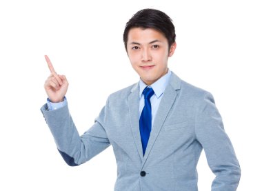 işadamı ile parmak noktası