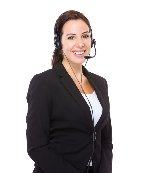 Operadora de call center feminino — Fotografia de Stock