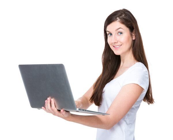 Young woman with laptop