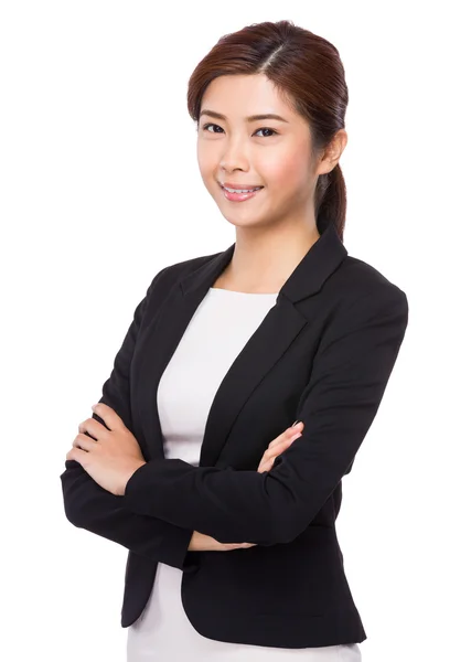 Businesswoman with arms crossed — Stock Photo, Image