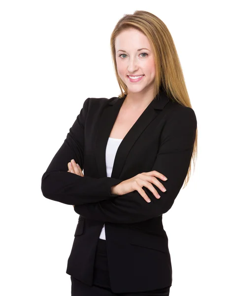 Businesswoman with arms crossed — Stock Photo, Image