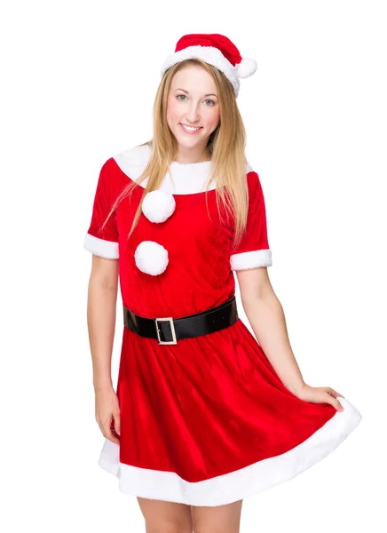 Young girl in Christmas dress — Stock Photo, Image