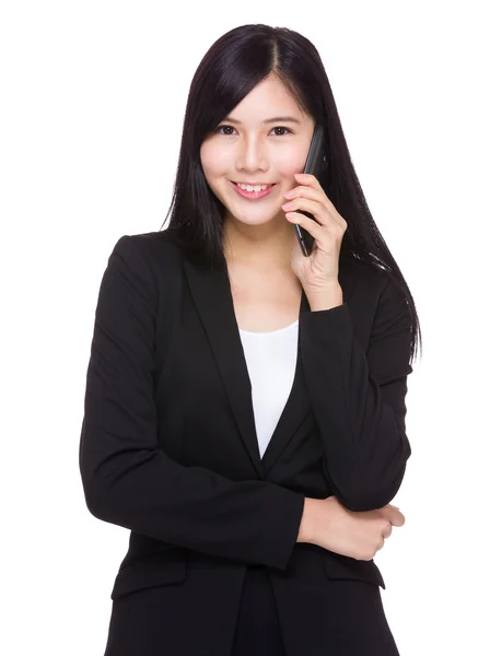 Asian businesswoman with cellphone — Stock Photo, Image