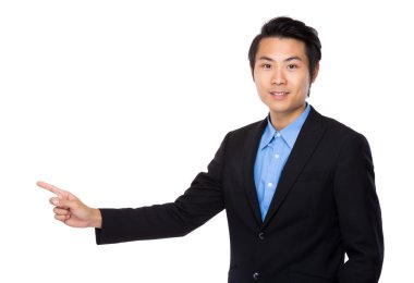 işadamı ile parmak noktası