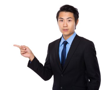 parmak ile işadamı