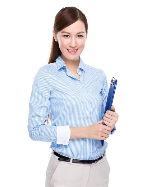 Busiensswoman with clipboard — Stock Photo, Image